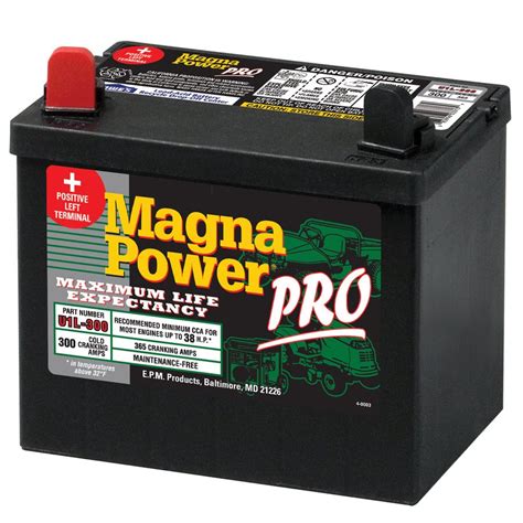 How many amps is a John Deere lawn mower battery?
