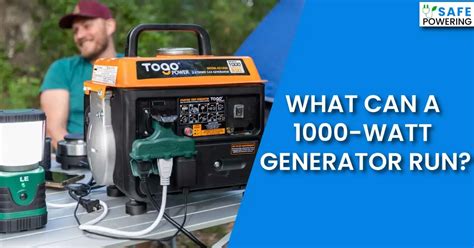 How many appliances can a 1000 watt generator run?