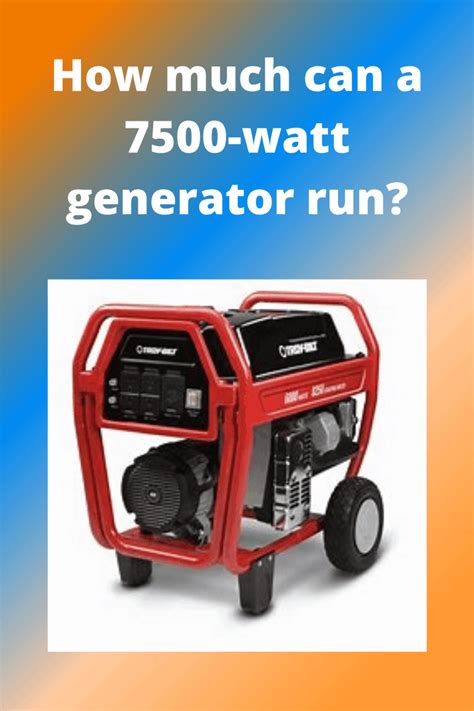 How many appliances can a 7500 watt generator run?