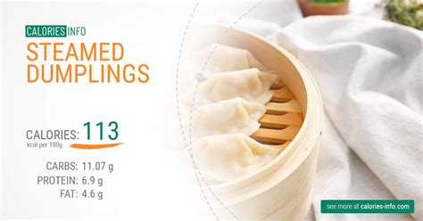 How many calories is 5 steamed dumplings?