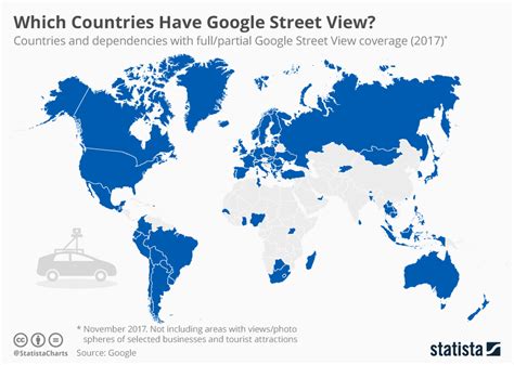How many countries have Street View?