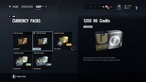 How many credits is R6 pass?