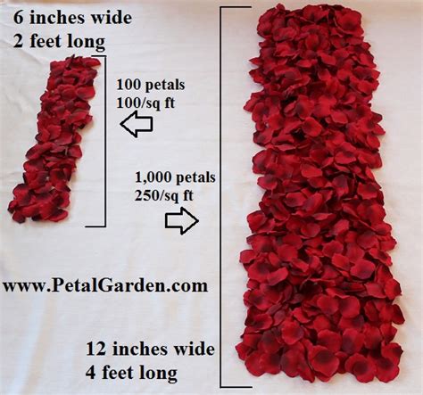 How many cups is 1000 rose petals?
