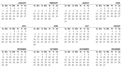 How many days are in each month 2024?