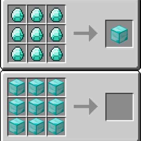 How many diamonds are in one block Minecraft?