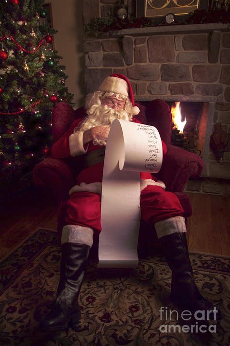 How many does Santa check his list?