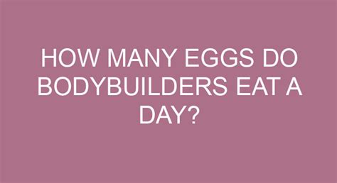 How many eggs do weightlifters eat?