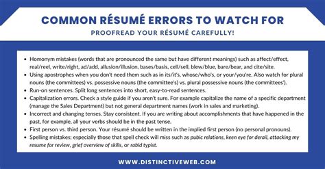 How many errors are allowed in a resume?