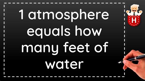 How many feet of water is 1 atm?