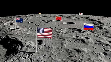 How many flags are on the moon?