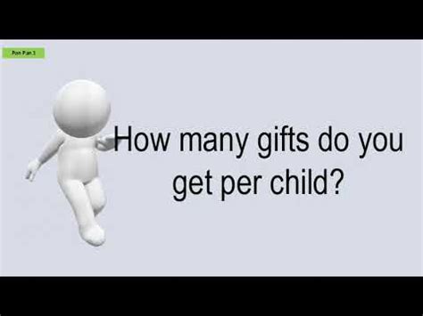 How many gifts do you get per child?