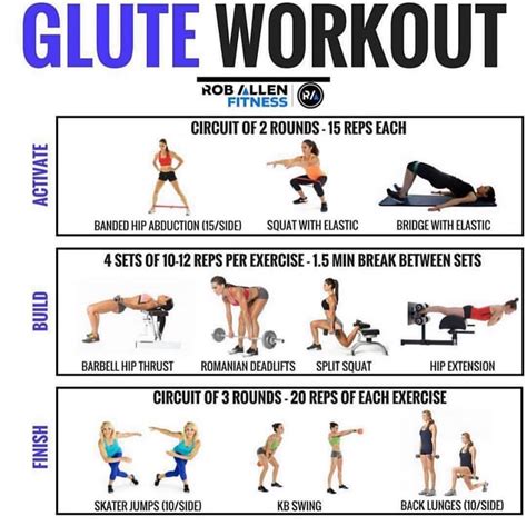 How many glute exercises per day?