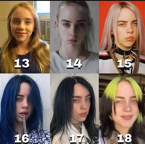 How many hair Colours has Billie Eilish had?