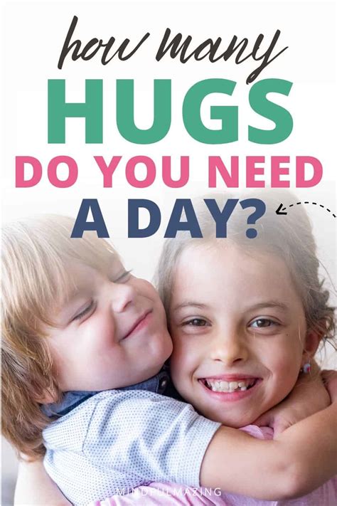 How many hugs does a woman need a day?