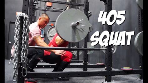 How many kg is a 405 squat?