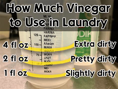 How many mL of vinegar to add to laundry?