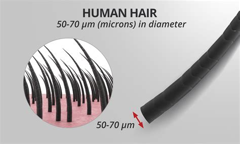 How many microns is a human hair?