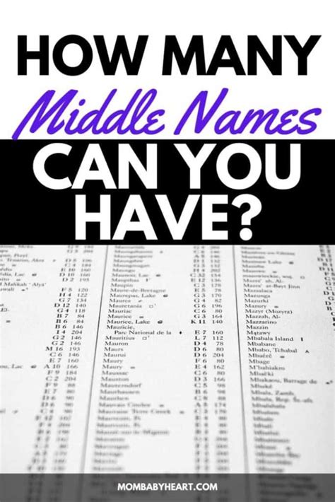 How many middle names are you allowed?