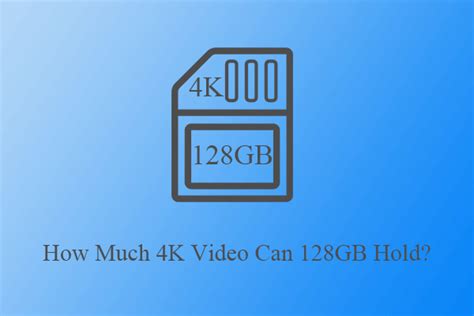How many minutes of 4K video on 128GB?