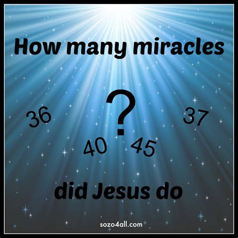 How many miracles did God perform?