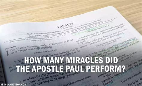 How many miracles did Paul do?