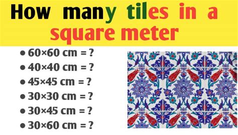 How many mosaic tiles in a square meter?