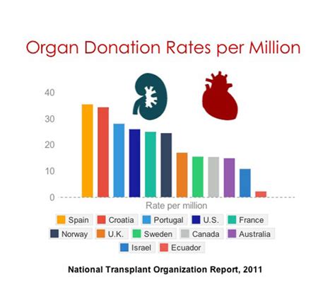 How many organ transplants are performed each year in Spain?