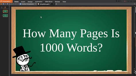 How many pages is 1,000 words?