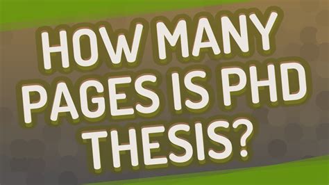 How many pages is a PhD?