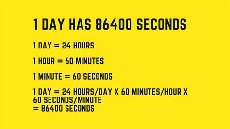 How many seconds did we have in a day?