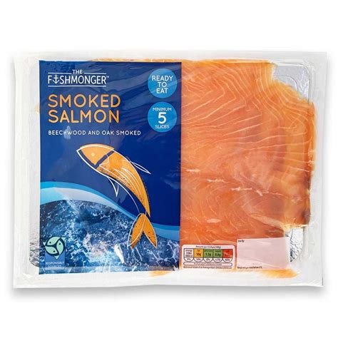 How many slices in 200g smoked salmon?