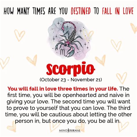 How many times can a Scorpio fall in love?