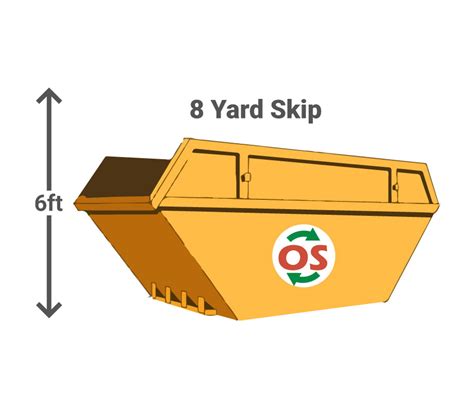 How many tonnes is an 8 yard skip?