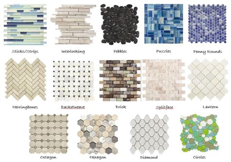 How many types of mosaic tiles are there?
