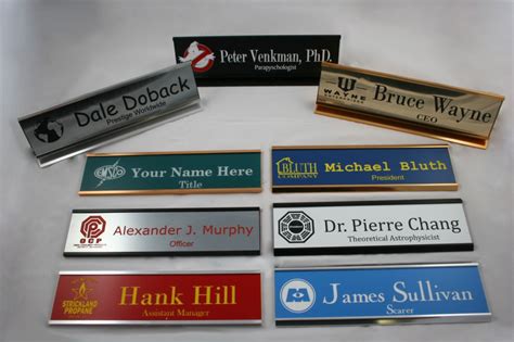 How many types of name plates are there?