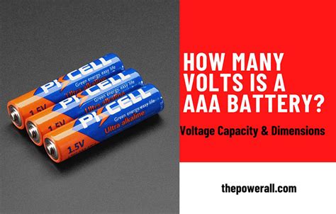 How many volts is AAA?