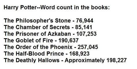 How many words are in Harry Potter 4?