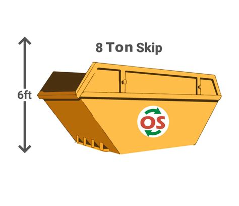 How many yards is an 8 tonne skip?