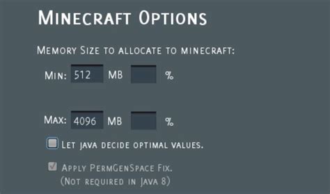 How much GB should I allocate to Minecraft?