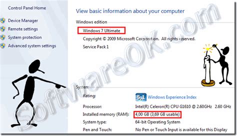 How much RAM is in Windows 7 Ultimate?