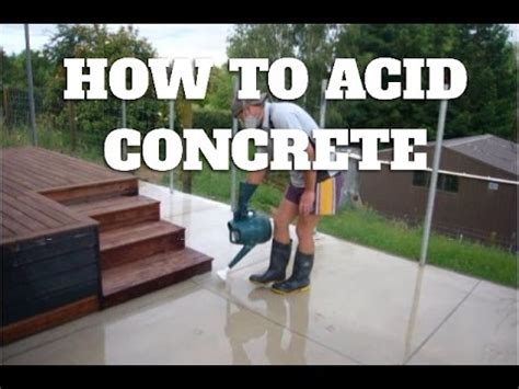 How much acid do I need to acid wash concrete?