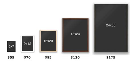 How much can a picture frame cost?