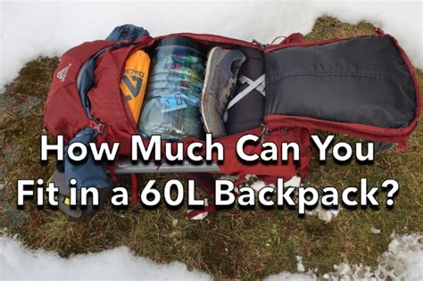 How much clothes can fit in a 60L bag?
