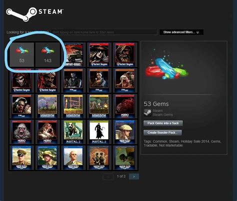 How much does 1,000 Steam gems cost?