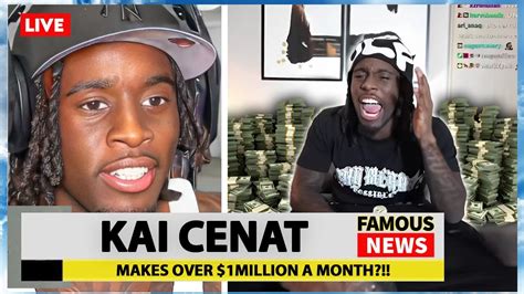 How much does Kai Cenat make per month?