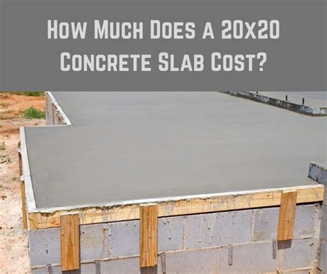How much does a 20x20 concrete pad cost?