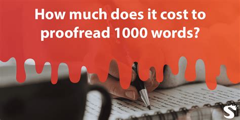 How much does it cost to proofread 1,000 words UK?