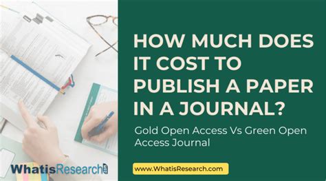 How much does it cost to publish in a journal?