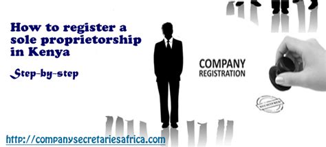 How much does it cost to register a sole proprietorship in Kenya?