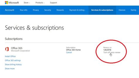 How much does it cost to renew your Microsoft subscription?
